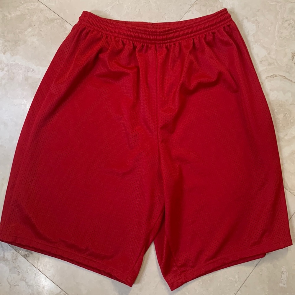 Mens Red Basketball Shorts Size Large